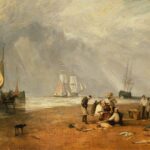 The Fish Market at Hastings Beach karya Joseph William Turner