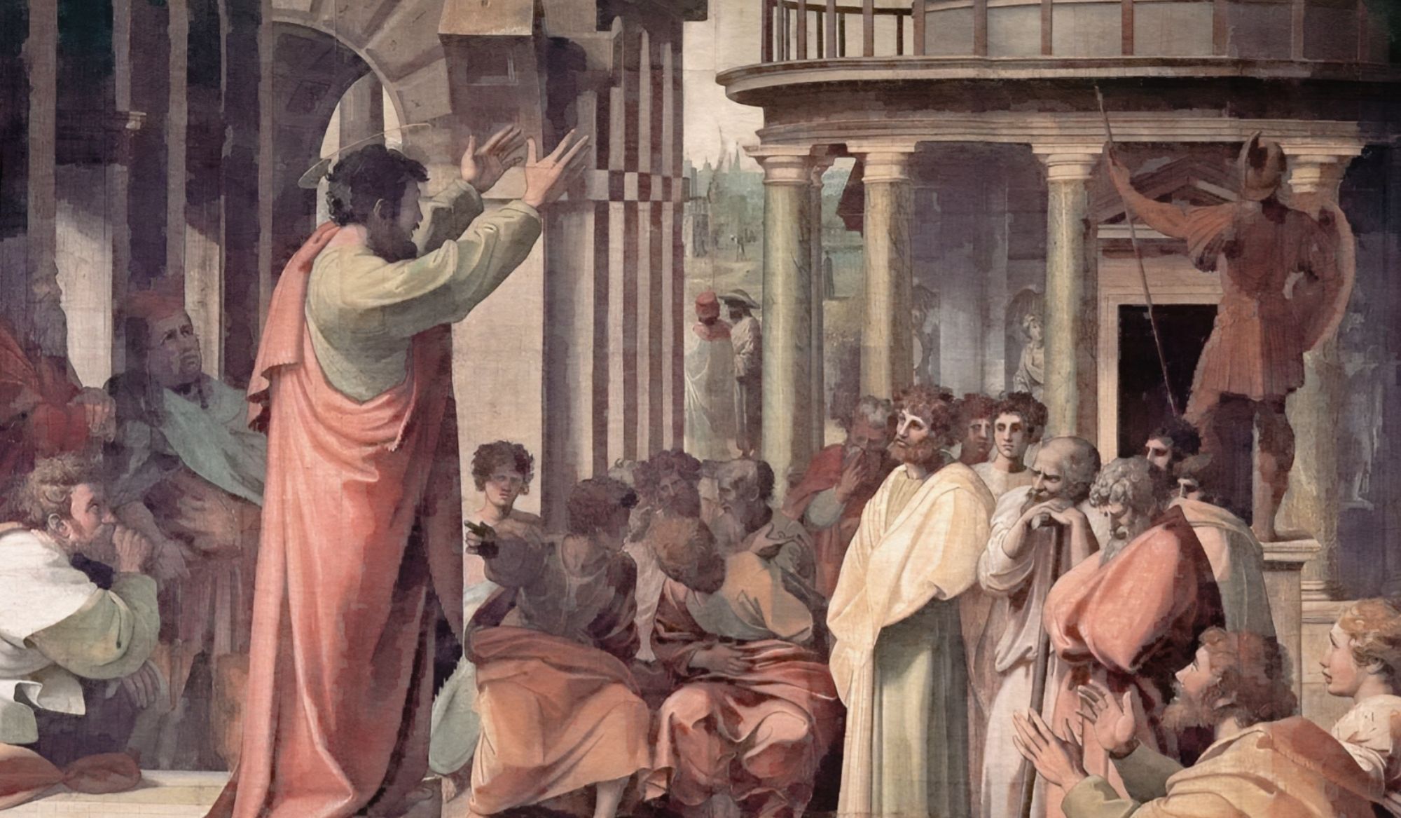 Saint Paul Preaching in Athens karya Raphael