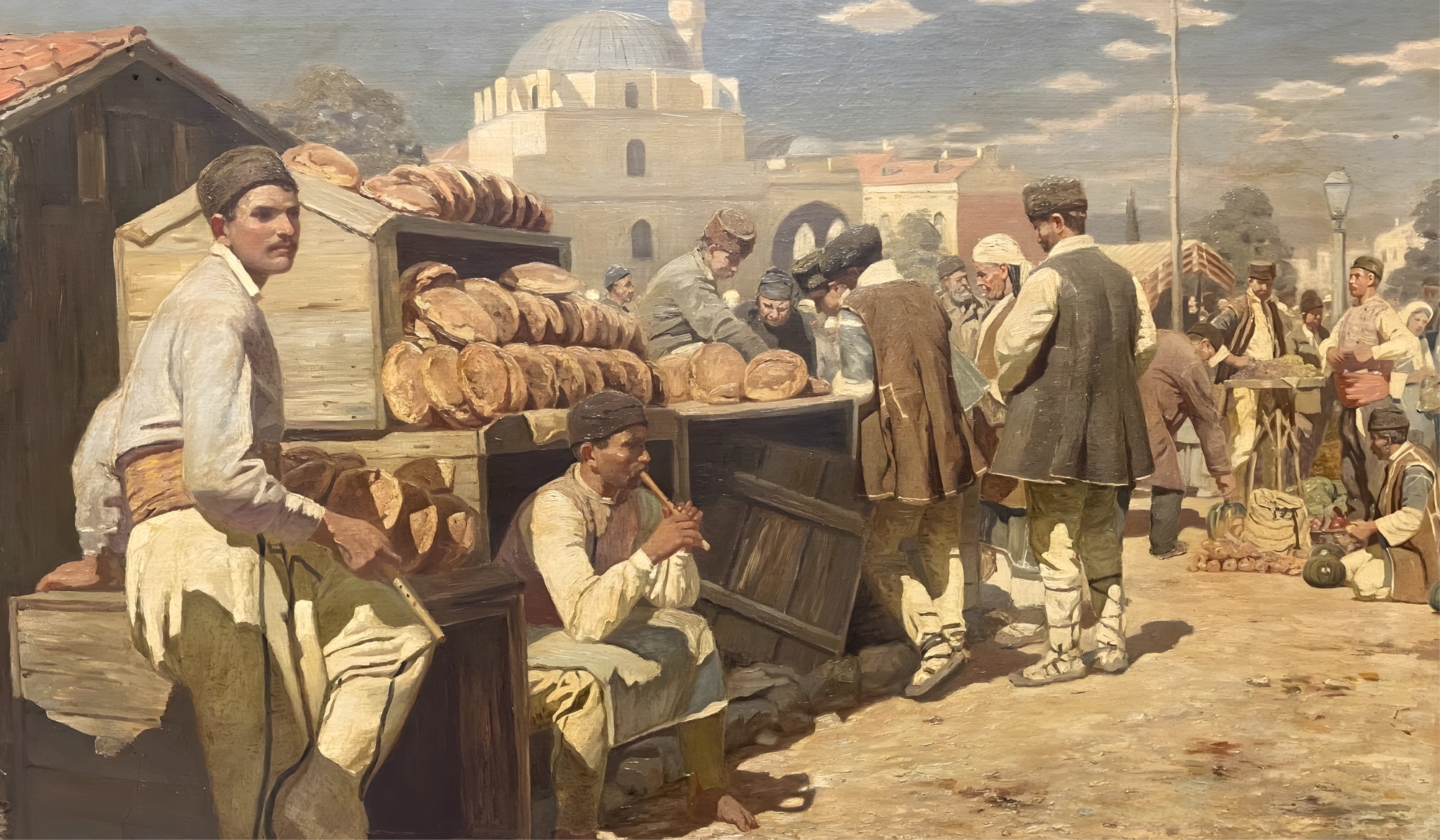 Vendeurs de pains à Sophia - Anton Mittoff